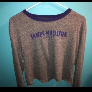 James Madison University cropped long sleeve tee